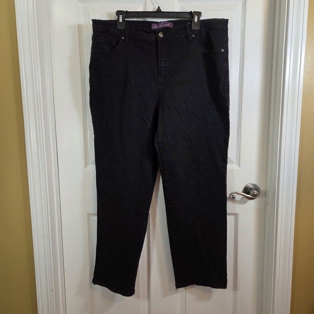 Gloria Vanderbilt Amanda Black Jeans Women's Size 16W SHORT